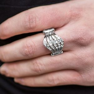 Ring - Glow Away! White Rhinestone